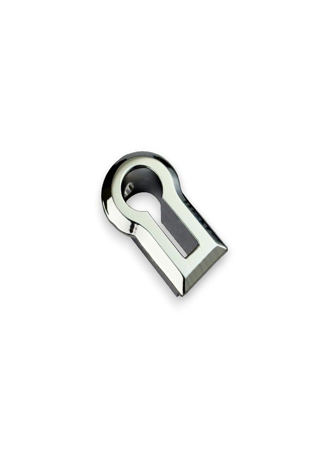Moksh Plus Brass Fancy Key Hole Cover Medium for Small Lock (Pack of 6 Pcs.) (Chrome Finish) - Image 3